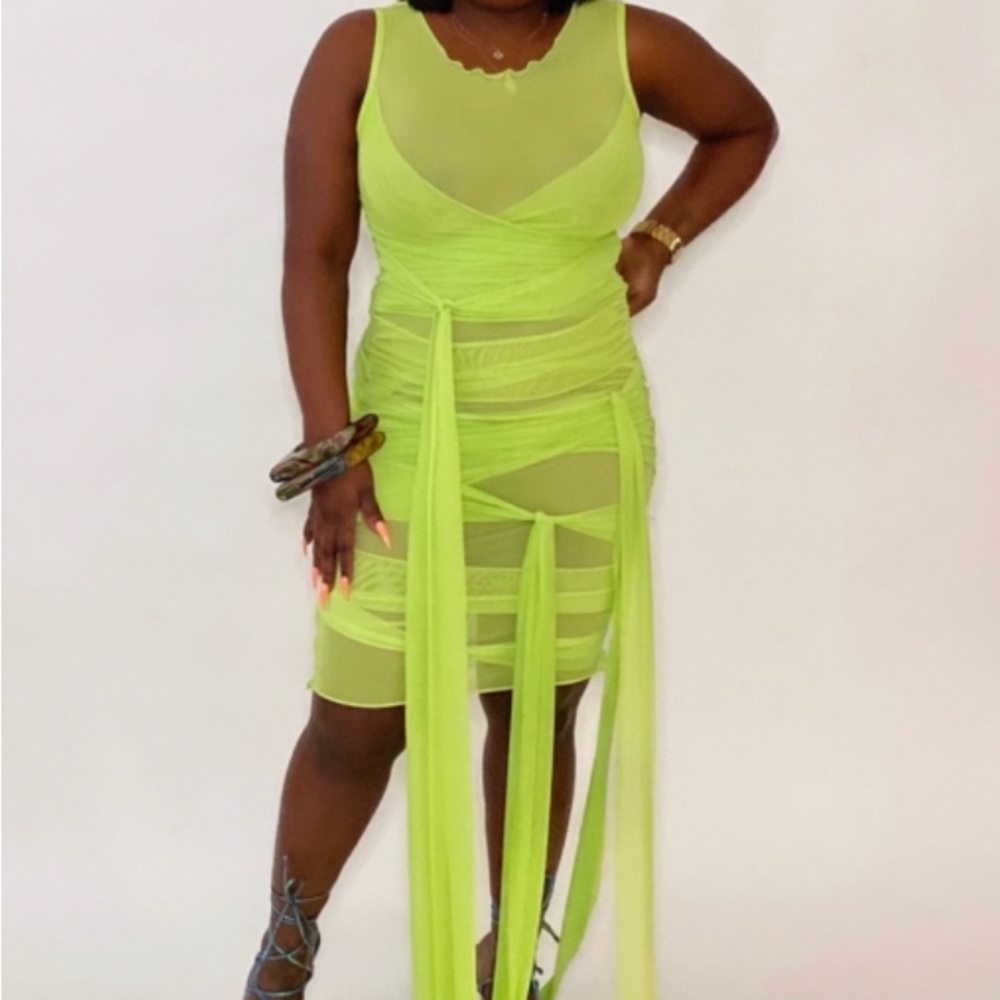 Mesh Tie dress